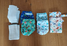 Lade das Bild in den Galerie-Viewer, Prefold, Sparpaket, AIO, Newborn, One Size, Blümchen, Natürlich Kind sein, Niederurnen, Glarus Nord, Fränzi Kistler