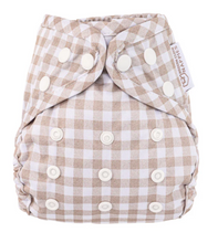 Lade das Bild in den Galerie-Viewer, Modern cloth Nappies Überhose Newborn gingham stoffwindel