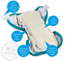 Lade das Bild in den Galerie-Viewer, Petit Lulu, SIO, One Size, Einlage zum einknöpfen, Stoffwindeln, Niederurnen, Natürlich Kind sein, Glarus Nord, Fränzi Kistler