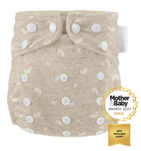 Lade das Bild in den Galerie-Viewer, Stoffwindeln_Modern_Cloth_Nappies_AIO_Pocket_One_Size Regenbogen-RainbowOatmeal
