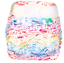 Lade das Bild in den Galerie-Viewer, Totbots_Groesse_2_neu_Regenbogen_splash_ueberhose_stoffwindel_natuerlichkindsein