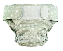 Lade das Bild in den Galerie-Viewer, bluemchen_ueberhosen_AI2_jugend_erwachsene_Inkontinenz_XS_floral_gruen_natuerlichkindsein_niederurnen_glarusNord