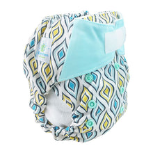 Lade das Bild in den Galerie-Viewer, Blümchen, All in One, AIO, One Size, Klett, Snap, PUL, Bambus, Baumwolle, Neugeborene,, klein geschnitten, Stoffwindel, Fränzi Kistler, Glarus Nord, Niederurnen, Natürlich Kind sein