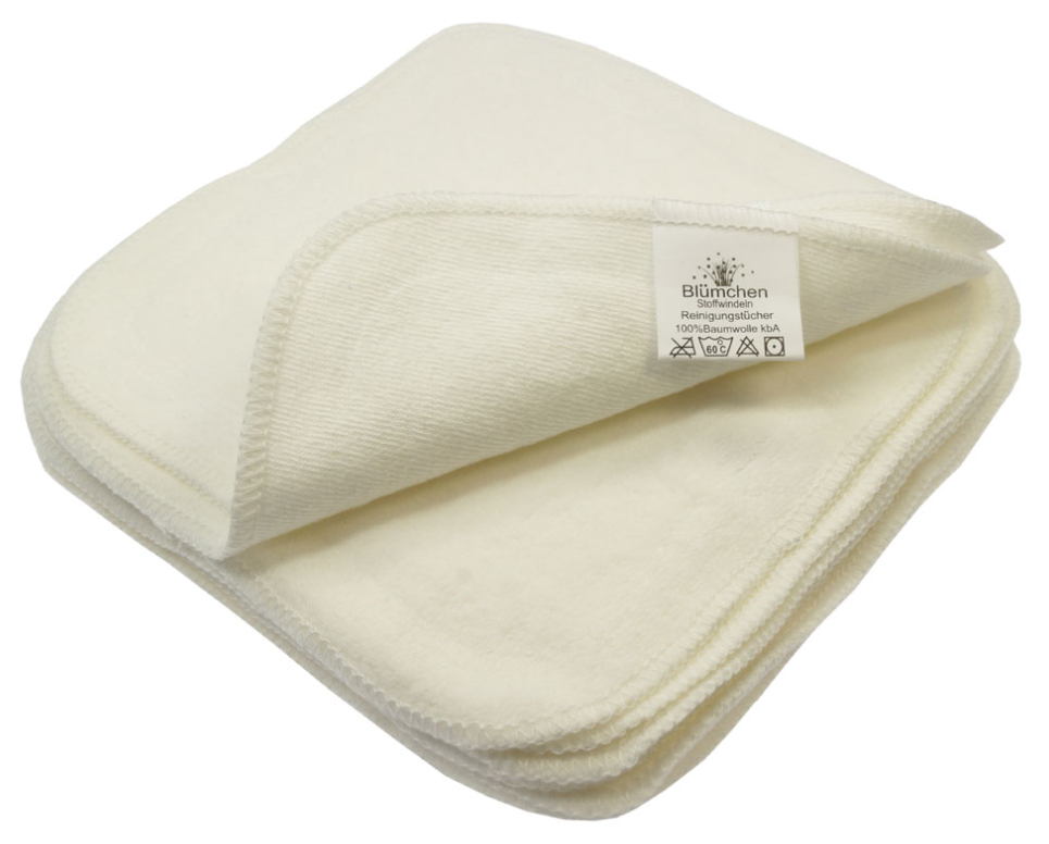 Blümchen Kuschel-Reinigungstücher BioBaumwolle