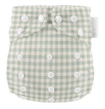 Lade das Bild in den Galerie-Viewer, Modern_Cloth_Nappies_AIO_One_Size_salbeigruen_gingham
