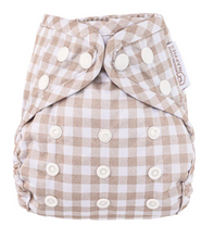 Lade das Bild in den Galerie-Viewer, Modern cloth Nappies Überhose Newborn  gingham stoffwindel
