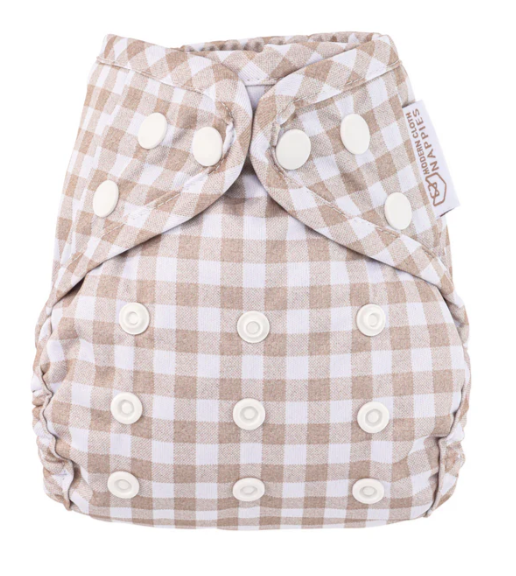 Modern cloth Nappies Überhose Newborn  gingham stoffwindel