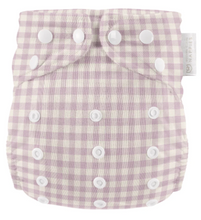 Lade das Bild in den Galerie-Viewer, Modern_cloth_nappies_Ueberhosen_violett kariert_one_Size_Stoffwindel_nässeschutz
